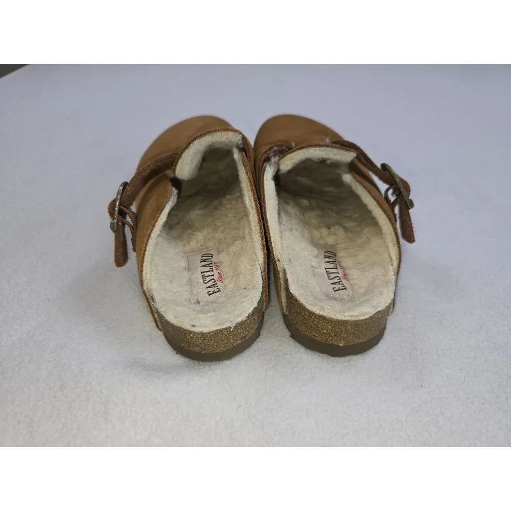 Eastland Womens Gina-Lined Clogs Size 6M Tan Suede Slip-On - Picture 4 of 7